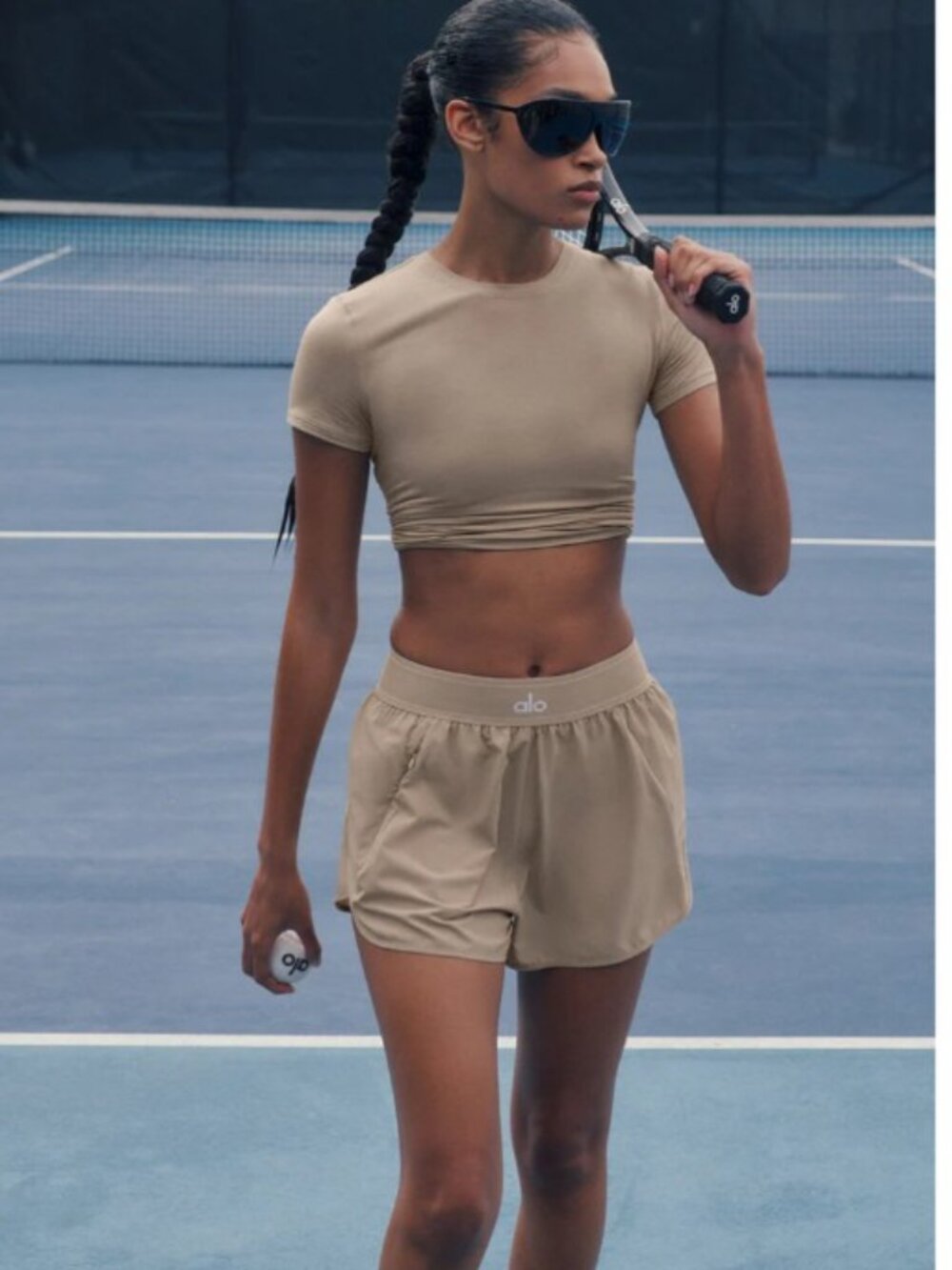 NWT ALO Match Point Short Gravel